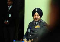 The newly appointed Air Marshal BS Dhanoa after a press conference at Akash Officers' Mess in New Delhi, India on 28th December 2016. (Photo: Jitender Gupta/Outlook). The newly appointed Air Marshal BS Dhanoa after a press conference at Akash Officers' Mess in New Delhi, India on 28th December 2016. (Photo: Jitender Gupta/Outlook).